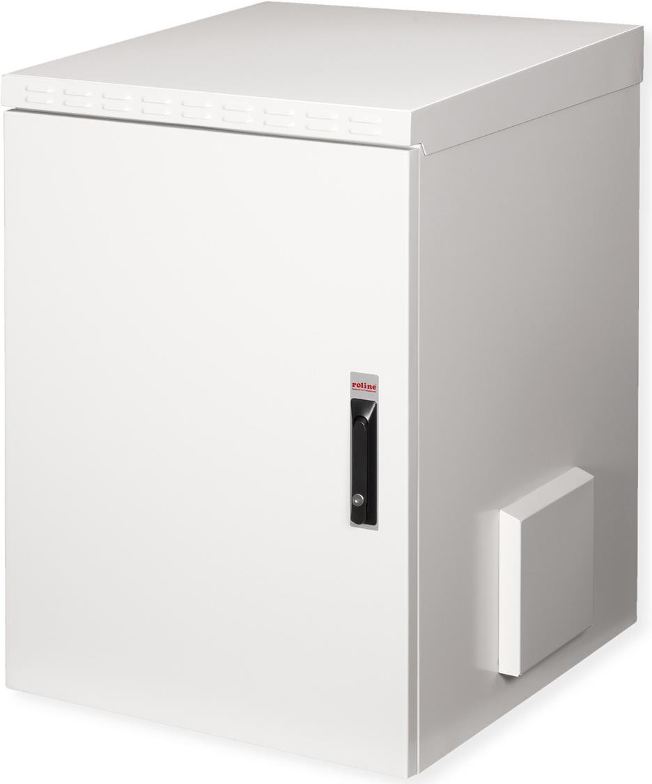 Roline Pro - Schrank Netzwerkschrank - außen, 600 x 600 mm (B x T) - geeignet für Wandmontage - Hellgrau, RAL 7035 - 16U - 48.3 cm (19") (26.21.0089)