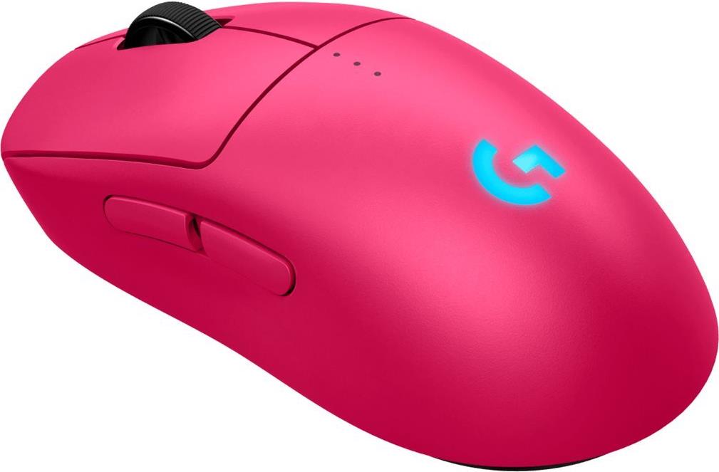 Logitech G PRO 2 - Maus - Gaming - rechts- und linkshändig - optisch - 8 Tasten - kabellos, kabelgebunden - 2,4 GHz, USB - USB Logitech LIGHTSPEED Empfänger - pink (910-007310)