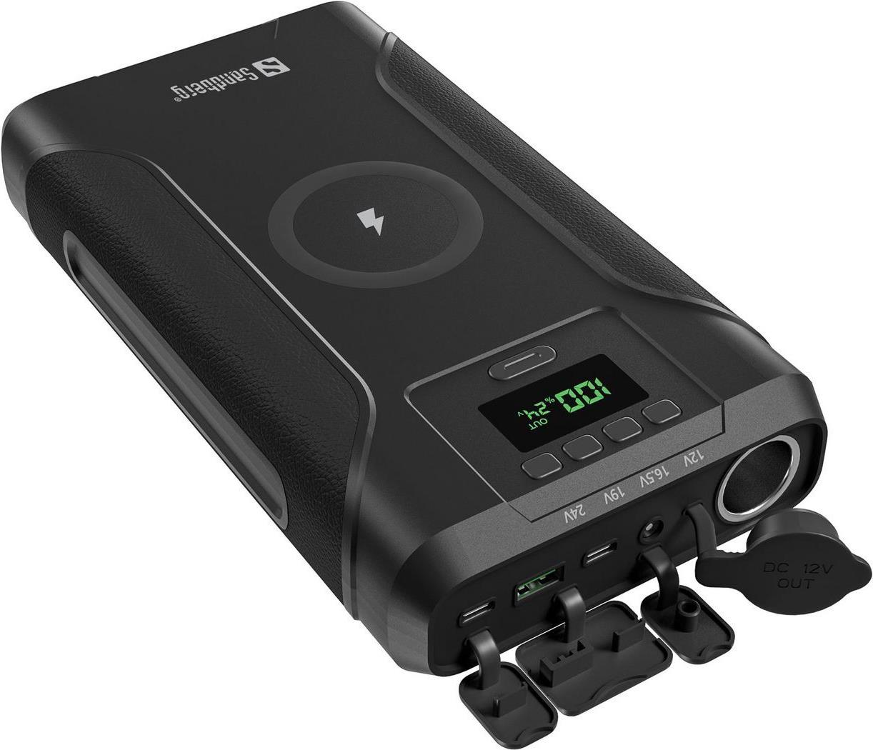SANDBERG Survivor 7in1 - Powerbank - 76800 mAh - 276.48 Wh - 5 A - 5 Ausgabeanschlussstellen (DC5521, 2 x 24-poliger USB-C (PD) (421-15)