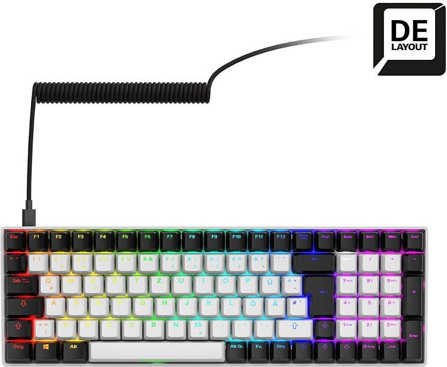 Sharkoon SKILLER SGK50 S2 WHITE-GAT.Red - Tastatur (4044951040834)