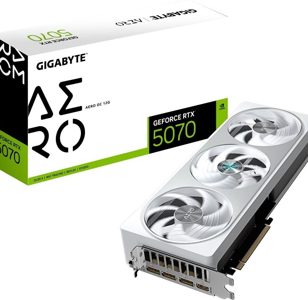 Gigabyte GeForce RTX 5070 AERO OC 12G - Grafikkarten (GV-N5070AERO OC-12GD)