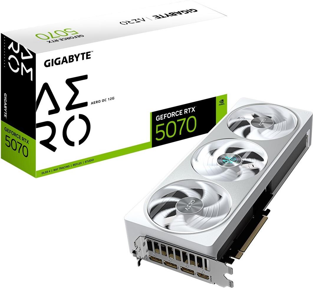Gigabyte GeForce RTX 5070 AERO OC 12G - Grafikkarten (GV-N5070AERO OC-12GD)