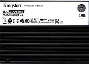 KINGSTON 7.68TB DC3000ME U.2 PCIe 5.0 NVMe TCG Opal Enterprise SSD (SEDC3000ME/7T6)