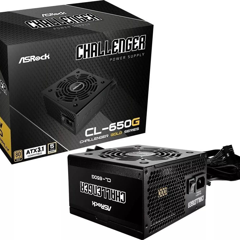ASRock Netzteil  CL-650G, PSU, 650 W, 80 Plus Gold, 120 mm, Active PFC,PCI-E (6+2 Pin) x4, SATA (5-polig) (90-UXC065-GNEAAA)