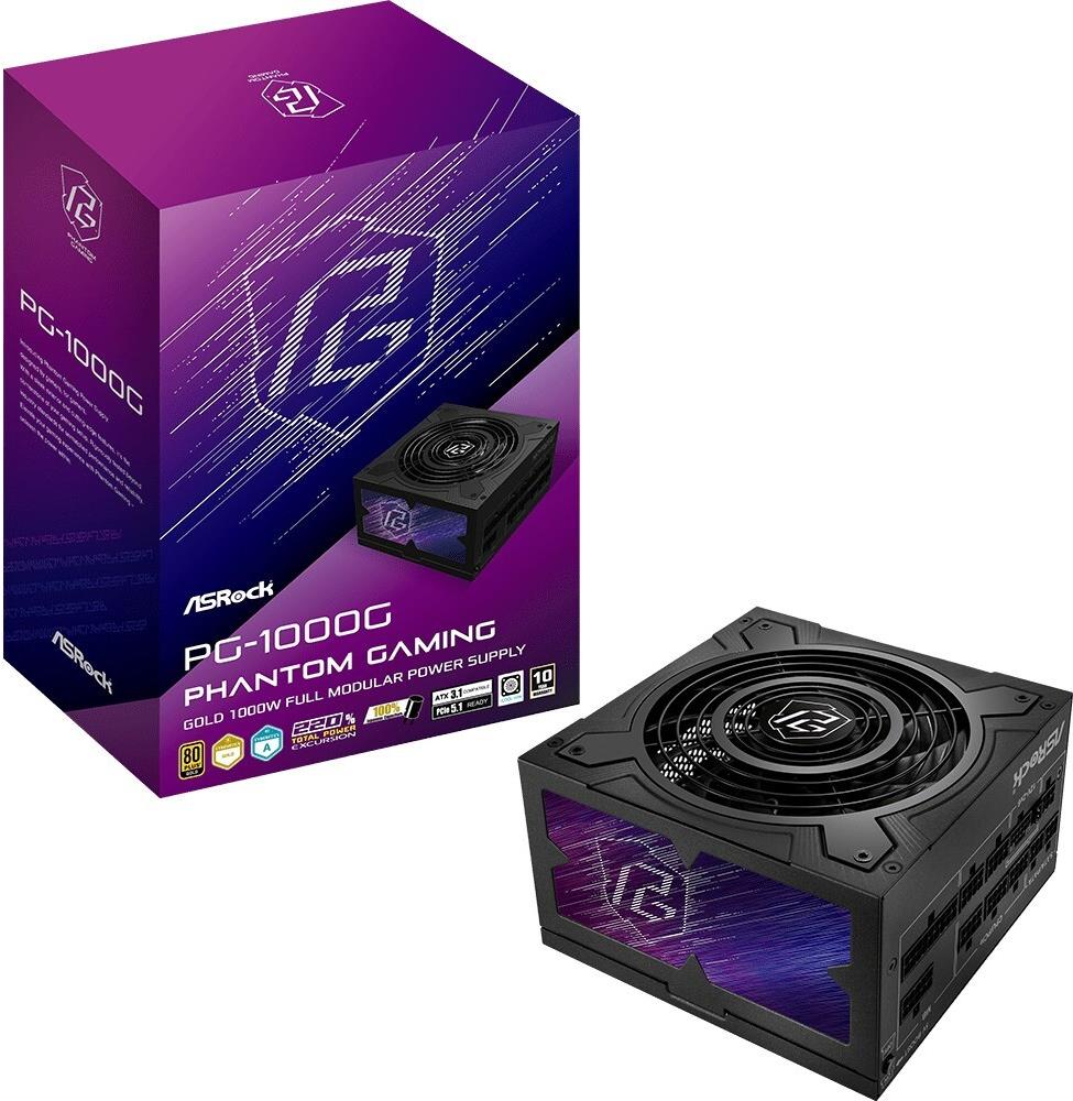 ASRock Phantom Gaming PG-1000G 1000W ATX 80+ Gold BK retail - ATX (90-UXP100-GFEAAB)