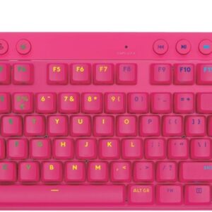Logitech G PRO X RAPID - Tastatur - TKL - Hintergrundbeleuchtung - USB - QWERTY - US International - Tastenschalter: Linear - pink (920-013253)