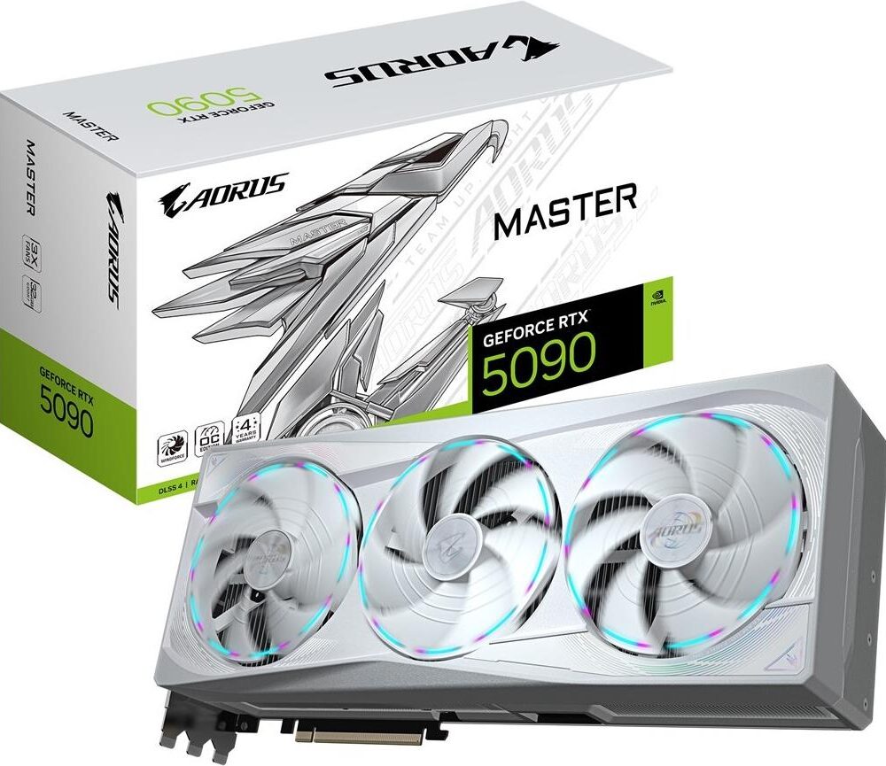 Gigabyte Aorus GeForce RTX 5090 Master Ice 32GB - Grafikkarte - PCI-Express (GV-N5090AORUSM ICE-32GD)