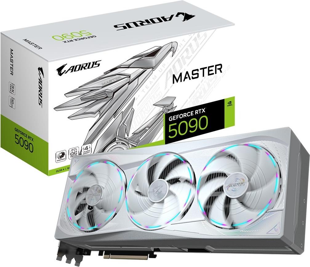Gigabyte Aorus GeForce RTX 5090 Master Ice 32GB - Grafikkarte - PCI-Express (GV-N5090AORUSM ICE-32GD)