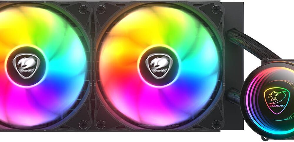 Cougar CPU Wasserkühlung Poseidon Elite 240 ARGB Schwarz - AMD Sockel AM3 (Ph. II/Ath. II) - AMD Sockel AM4 (Ryzen) (CGR-PSDELRGB-B-240)