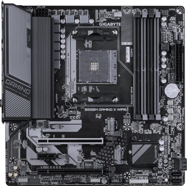 Gigabyte B550M GAMING X WIFI6 - Motherboard - micro ATX - Socket AM4 - AMD B550 Chipsatz - USB 3.2 Gen 1 - Gigabit LAN, Wi-Fi 6, Bluetooth - Onboard-Grafik (CPU erforderlich) (B550M GAMING X WIFI6)