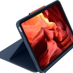 Logitech Rugged Combo 4 - Tastatur und Foliohülle - Apple Smart connector - QWERTY - Pan-Nordic - Classic Blue - für Apple 10,9-inch iPad (10. Generation) (920-011196)
