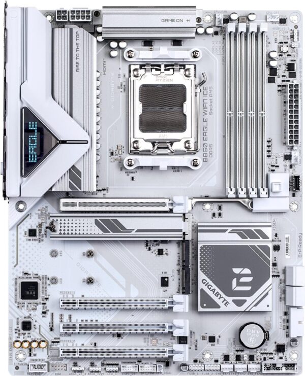 Gigabyte B850 EAGLE WIFI7 ICE - Motherboard - ATX - LGA1851-Sockel - AMD B850 Chipsatz - USB-C 3.2 Gen 1, USB 3.2 Gen 1, USB 3.2 Gen 2 - Bluetooth, 2.5 Gigabit LAN, Wi-Fi 7 - Onboard-Grafik (CPU erforderlich) (B850 EAGLE WF7 ICE)