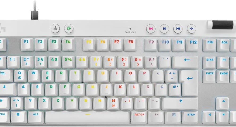 Logitech G PRO X RAPID - Tastatur - TKL - Hintergrundbeleuchtung - USB - QWERTZ - Deutsch - Tastenschalter: Linear - weiß (920-013240)