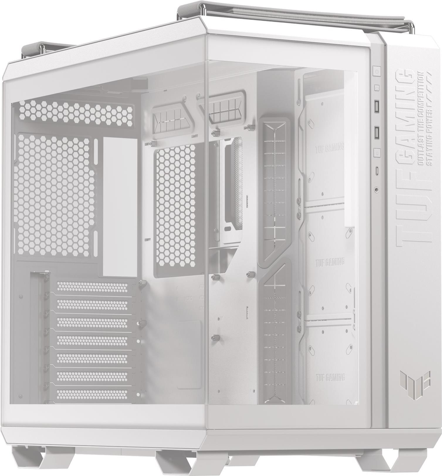 ASUS TUF Gaming GT502 Horizon - Mid tower Gaming - ATX - Seitenteil mit Fenster (gehärtetes Glas) - keine Spannungsversorgung - Schneeweiß - USB/Audio (90DC0093-B19010)