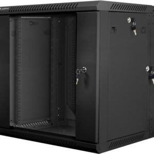 Lanberg WF02-6612-10B Rack 12U Wandmontiertes Regal Schwarz (WF02-6612-10B)