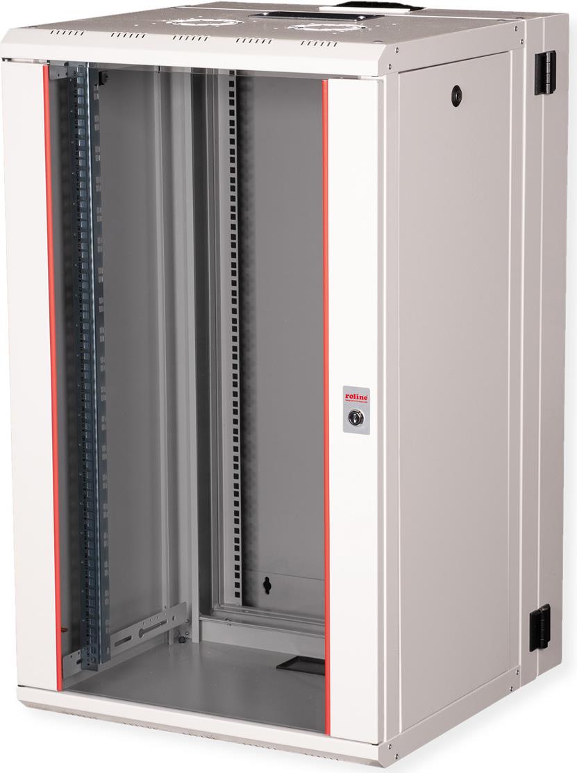 Roline Pro - Schrank Netzwerkschrank - zwei-teilig schwenkbar, 600 x 600 mm (B x T) - geeignet für Wandmontage - RAL 7035, Hellgrau - 20U - 48.3 cm (19") (26.21.0014)
