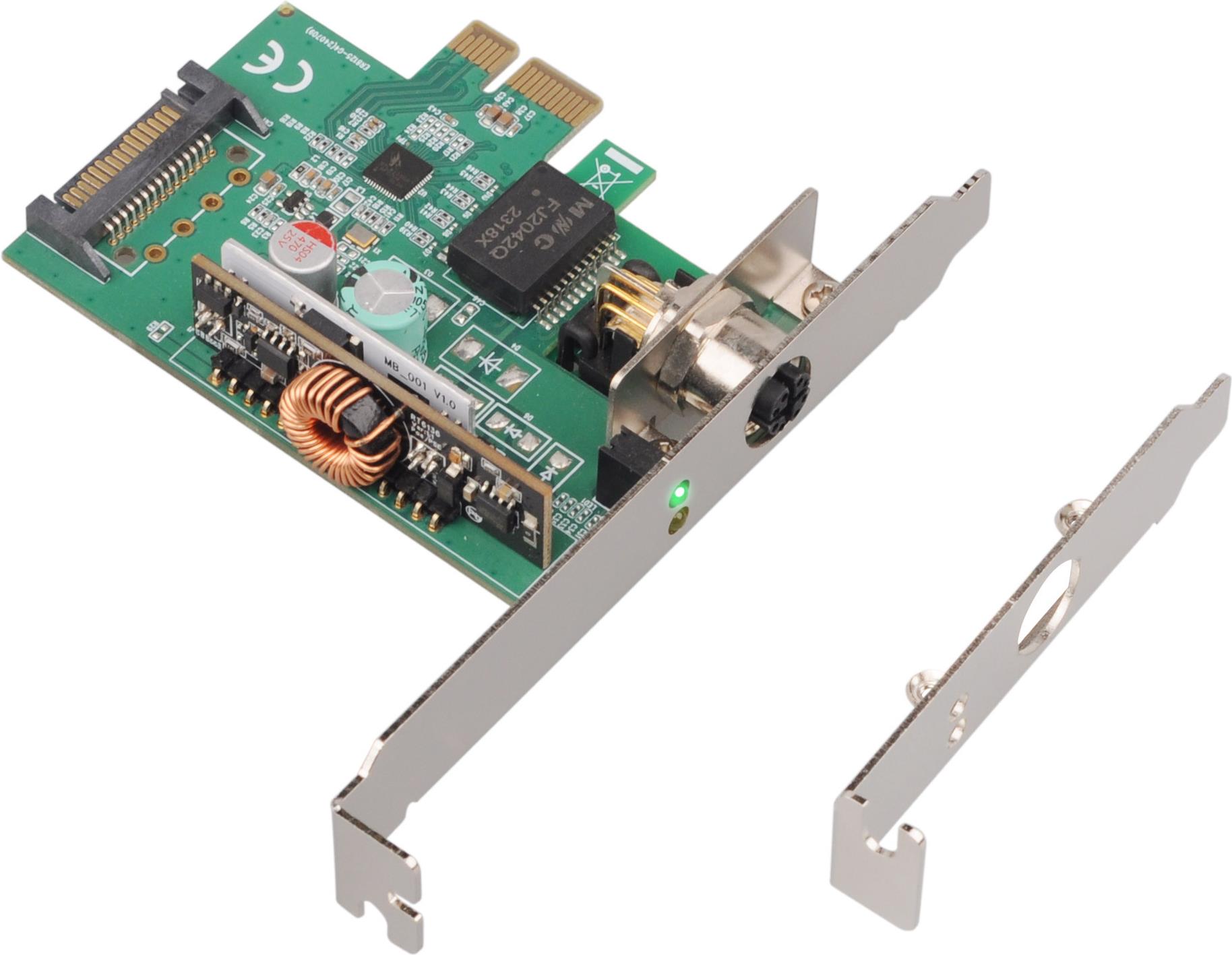 InLine Gigabit Netzwerkkarte - M12 x-kodiert - PCIe x1 - 2.1 - PoE+ (51124I)