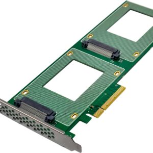 InLine PCIe Karte zu 2x intern U.2 NVMe SFF-8639– Bifurcation x8 (76660O)
