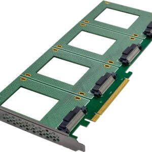 InLine PCIe Karte zu 4x intern U.2 NVMe SFF-8639– Bifurcation x16 (76660R)