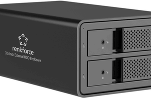 Renkforce RF-6647596 8.9 cm (3.5 Zoll) Festplattengehäuse 2 Bay 3.5 Zoll USB-A (USB 3.0) (RF-6647596)