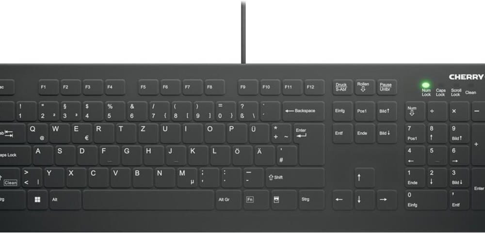 Active Key AK-C8112 - Tastatur - medizinisch - 100% - full size - waschbar - USB - QWERTZ - Schweiz - Tastenschalter: CHERRY SX - Schwarz (AK-C8112-U1-B/CH)