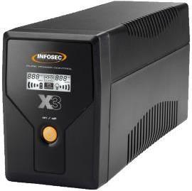 Infosec X3 EX LCD USB 1000 Unterbrechungsfreie Stromversorgung (USV) Line-Interaktiv 1 kVA 2 AC-Ausgänge (65968)