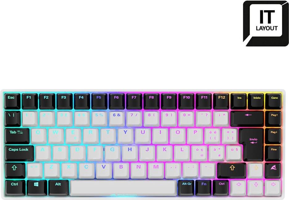Sharkoon SKILLER SGK50 S3 Tastatur Gaming USB QWERTY Italienisch Weiß (4044951039692)
