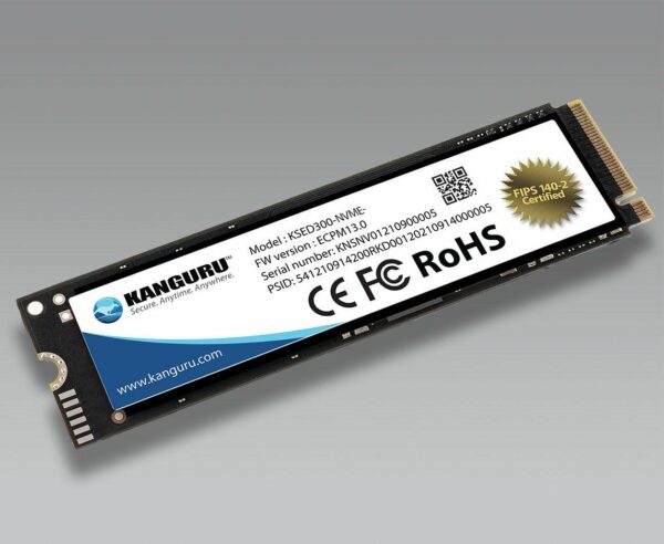 iStorage Kanguru Defender - SSD - verschlüsselt - 2TB - intern - M.2 2280 - PCIe 3,0 x4 (NVMe) - 256-Bit-AES, FIPS 140-2 Level 2, FIPS 197 - TCG Opal Encryption 2,0 - TAA-konform (KSED300-NVME-2T)
