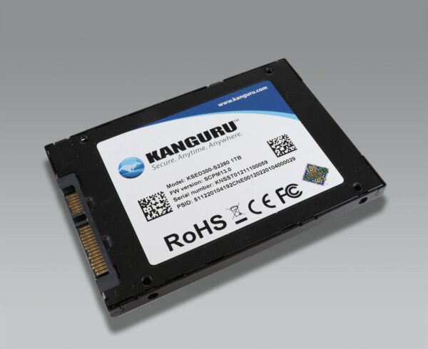 iStorage Kanguru Defender - SSD - verschlüsselt - 500GB - intern - 2,5" (6,4 cm) - SATA 6Gb/s - 256-Bit-AES, FIPS 140-2 Level 2, FIPS 197 - TCG Opal Encryption 2,0 - TAA-konform (KSED300-SATA-500G)