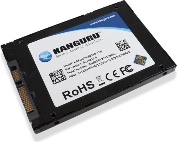 iStorage Kanguru Defender - SSD - verschlüsselt - 1TB - intern - 2,5" (6,4 cm) - SATA 6Gb/s - 256-Bit-AES, FIPS 140-2 Level 2, FIPS 197 - TCG Opal Encryption 2,0 - TAA-konform (KSED300-SATA-1T)