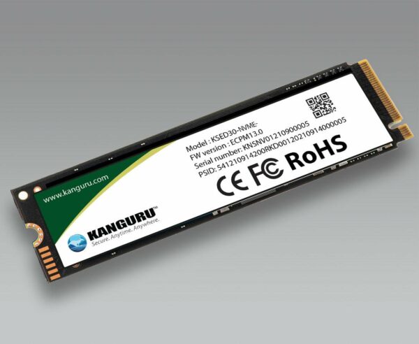 Kanguru Defender - SSD - verschlüsselt - 1 TB - intern - M.2 2280 - PCIe 4.0 x4 (NVMe) - 256-Bit-AES - TCG Opal Encryption 2.0 - TAA-konform