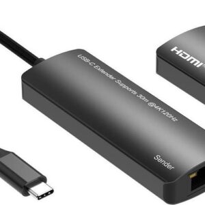 MicroConnect USB-C to HDMI Extender via ethernet 30m distance at - Ethernet - USB Typ C (MC-USBCHDMIEXT-30M)