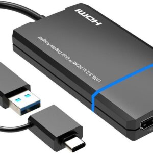 MicroConnect USB-C or USB A 2in1 to HDMI 2x splitter with one click - Digital/Daten (MC-USB3.1CHDMIX2-2IN1)