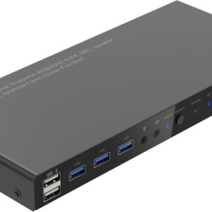 MicroConnect 4Ka60Hz HDMI KVM switch 4x1 4 4 4 USB 3.0 (MC-HDMIKVM0401-USB3-4K)