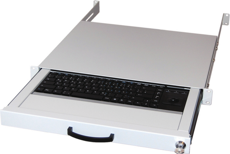 equip 48,30cm (19") drawer - Tastatur - rack-montierbar - PS/2, USB - USA - RAL 7035