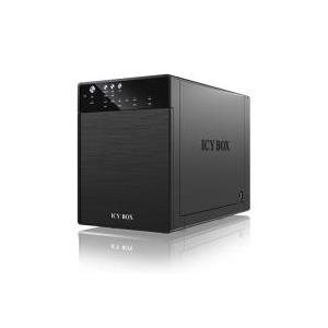 RaidSonic ICY BOX IB-3640SU3 - Speichergehäuse mit Lüfter, Ein/Aus-Schalter - 8,9 cm (3.5") - SATA 3Gb/s - RAID JBOD - eSATA 3Gb/s, USB3.0 - Schwarz (IB-3640SU3)