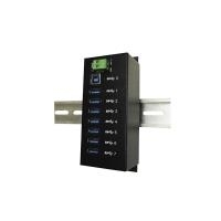 EXSYS GmbH 7 Port USB 3.2 Gen1 Metall HUB mit 15KV ESD Überspannungs-Schutz (Din-Rail) (EX-1187HMVS)