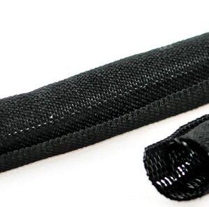 VALUE Gewebeschlauch SNAP für Kabelbündelung, schwarz, 25m 25m (19.08.3155)