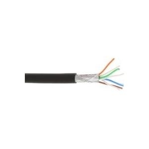 InLine - Bulkkabel - 100,0m - SFTP, PiMF - CAT 6a - halogenfrei - Schwarz (76899S)