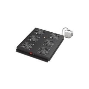 DIGITUS Professional Unique DN-19 FAN-6-SRV-B - Rack-Lüftereinsatz mit Thermostat (6 Lüfter) - Schwarz, RAL 9005 - 48,3 cm (19") (DN-19 FAN-6-SRV-B)