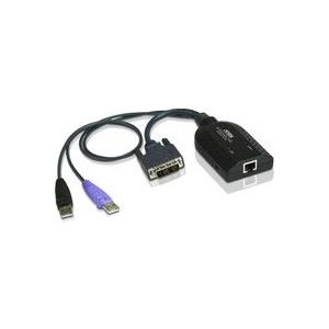 ATEN KA7166 - Tastatur- / Video- / Maus- (KVM-) Kabel - RJ-45 (W) - USB Typ A, 4-polig, DVI-D (M) - 9,1 cm (KA7166)