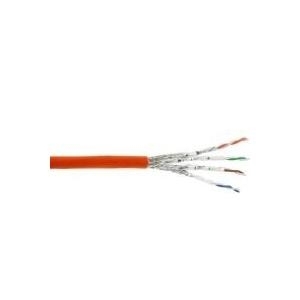 INLINE Duplex - Bulkkabel - 50 m - SFTP, PiMF - Duplex -Cat.7a Rohkabel - halogenfrei - orange