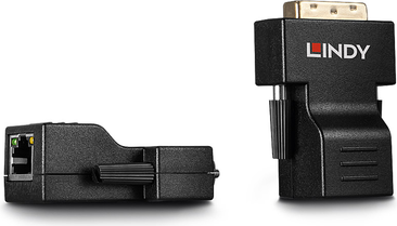 LINDY Extender CAT5e/6 DVI Extender - Video Extender - RJ-45 / Digital DVI, 24-polig - bis zu 70 m (38300)