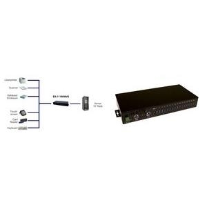 EXSYS GmbH USB 3.2 Gen1 Metall HUB mit 16 Ports (Din-Rail), 15KV ESD Überspannungsschutz (EX-1116HMVS)