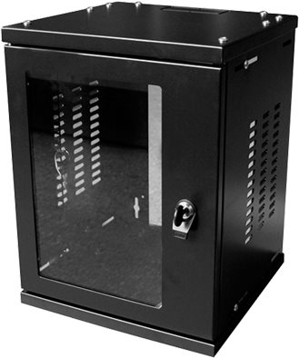 Logilink SOHO - Gehäuse - geeignet für Wandmontage - Schwarz, RAL 9004 - 8U - 25.4 cm (10") (W09Z33B)