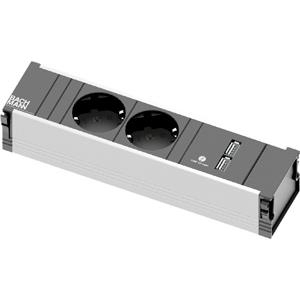 Bachmann CONI - Steckdosenleiste - Eingabe, Eingang GST18i3 - Ausgangsanschlüsse: 4 - 10cm Schnur - Deutschland - Schwarz (912.0156)