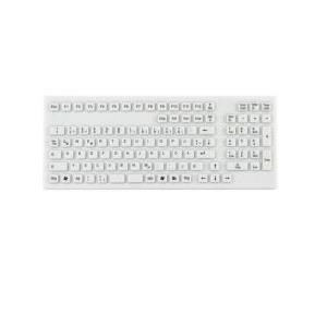 GETT Smart Clinical Board USB ( DE ) Silikon IP68 Tastatur desinfizierbar wasserdicht weiss 106 Tasten (TKG-106-IP68-WHITE-USB-DE)