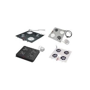 Digitus DN-19 FAN-2 - Rack-Lüftereinsatz mit Thermostat (2 Lüfter) - Schwarz, RAL 9005 - 48,3 cm (19") (DN-19 FAN-2-BN)