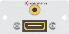 Kindermann Konnect 50 alu - Modulares Faceplate-Snap-In - Mini-Phone Stereo 3,5 mm, HDMI