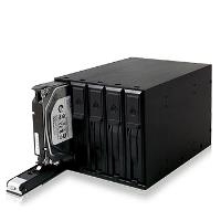 ICY BOX IB-565SSK - Festplatte - SAS - SATA - Serial ATA II - Serial ATA III - Schwarz - Aluminium - SATA (56005)